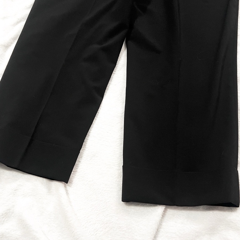 White House Black Market Legacy Mid Rise Straight Leg Cropped Pants Black Sz 6 - Picture 7 of 8